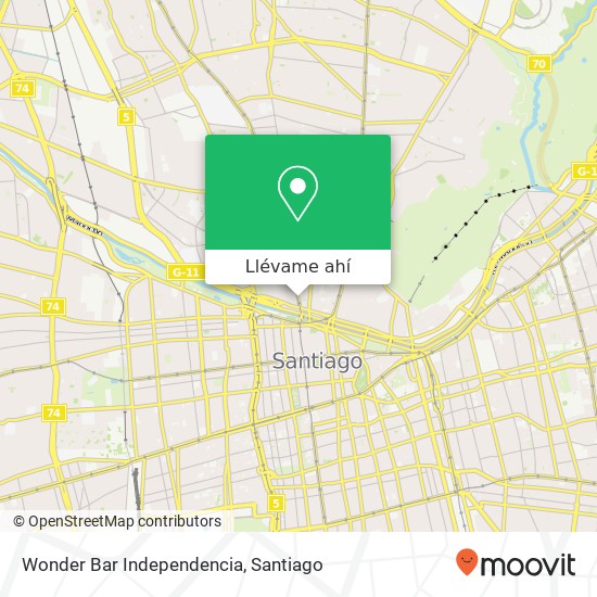 Mapa de Wonder Bar Independencia