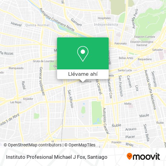 Mapa de Instituto Profesional Michael J Fox