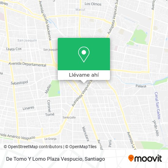 Mapa de De Tomo Y Lomo Plaza Vespucio