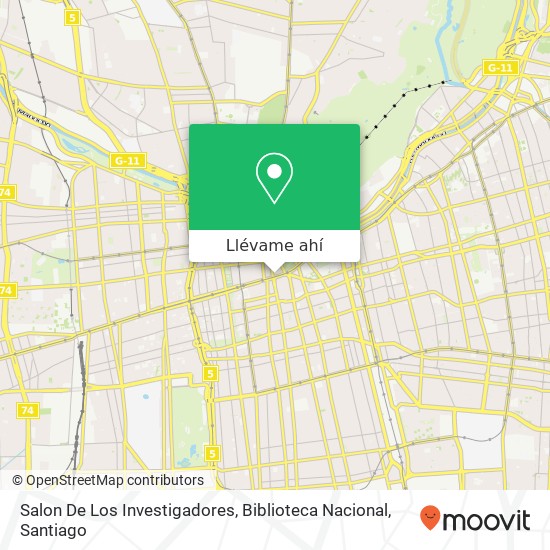 Mapa de Salon De Los Investigadores, Biblioteca Nacional