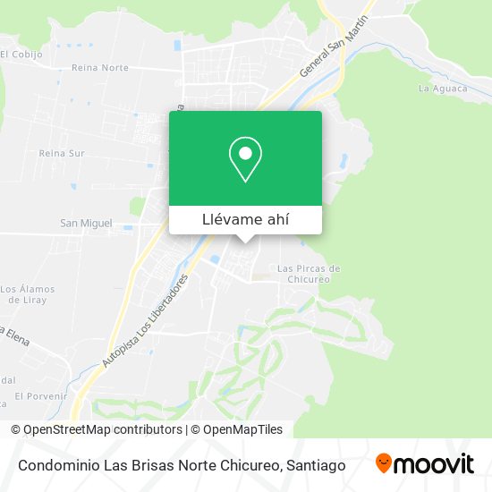 Mapa de Condominio Las Brisas Norte Chicureo
