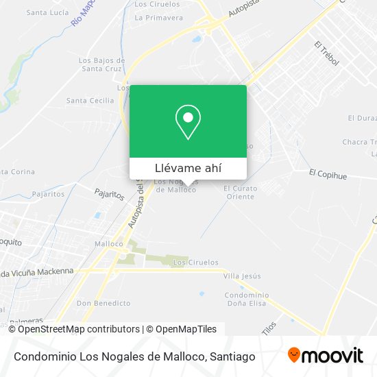 Mapa de Condominio Los Nogales de Malloco