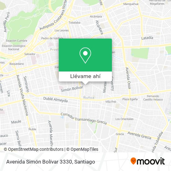 Mapa de Avenida Simón Bolívar 3330