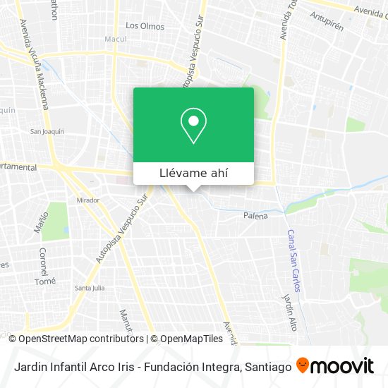 Mapa de Jardin Infantil Arco Iris - Fundación Integra