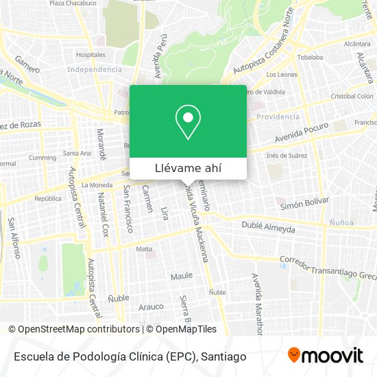 Mapa de Escuela de Podología Clínica (EPC)