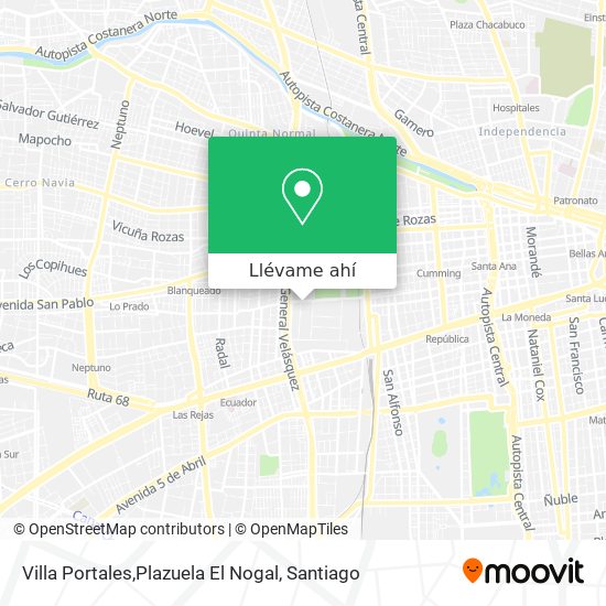 Mapa de Villa Portales,Plazuela El Nogal