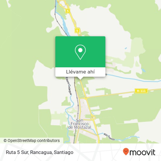 Mapa de Ruta 5 Sur, Rancagua