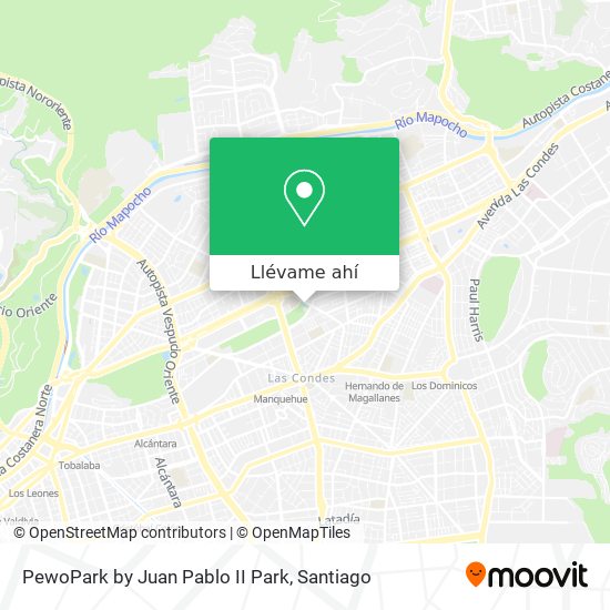 Mapa de PewoPark by Juan Pablo II Park