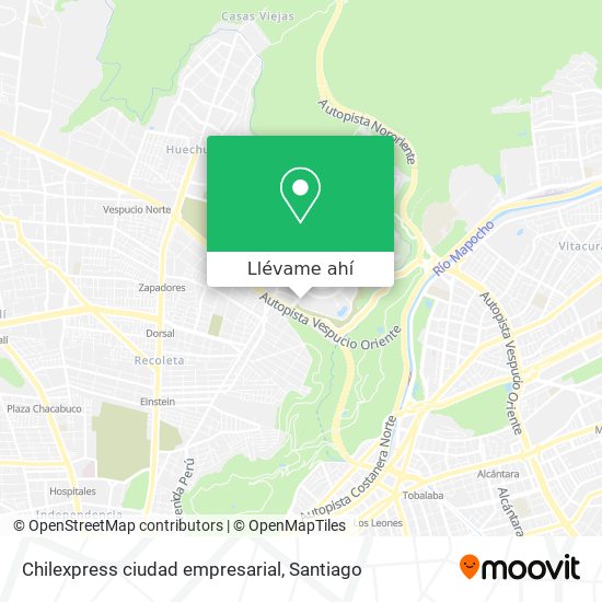 Mapa de Chilexpress ciudad empresarial