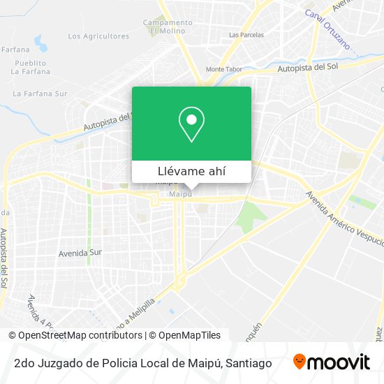 Mapa de 2do Juzgado de Policia Local de Maipú