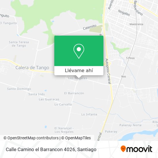 Mapa de Calle Camino el Barrancon 4026
