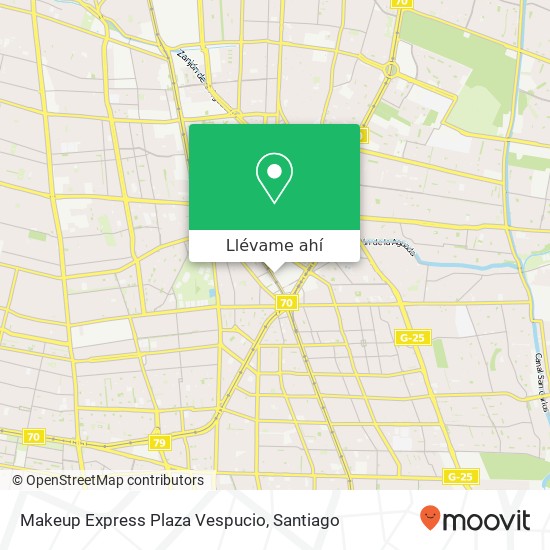 Mapa de Makeup Express Plaza Vespucio