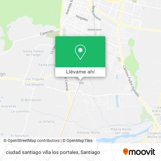 Mapa de ciudad santiago villa los portales