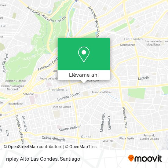 Mapa de ripley Alto Las Condes