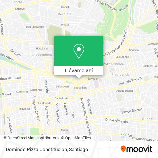Mapa de Domino's Pizza Constitución