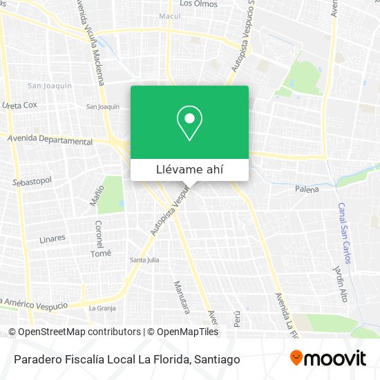 Mapa de Paradero Fiscalía Local La Florida