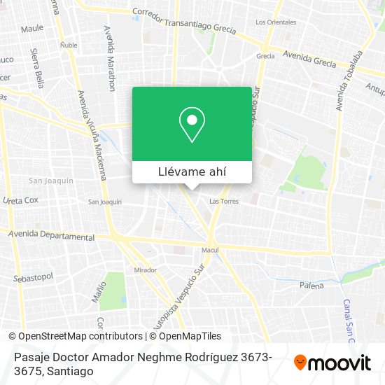 Mapa de Pasaje Doctor Amador Neghme Rodríguez 3673-3675