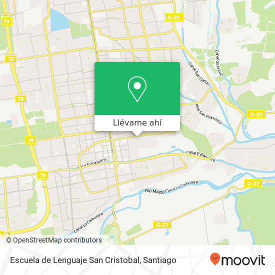 Mapa de Escuela de Lenguaje San Cristobal