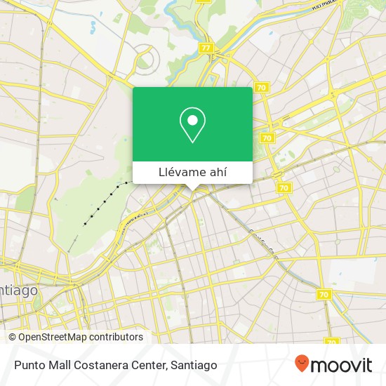 Mapa de Punto Mall Costanera Center