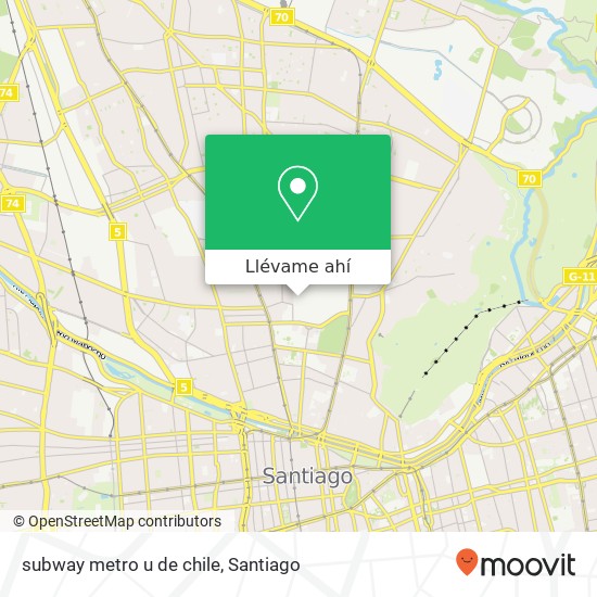 Mapa de subway metro u de chile