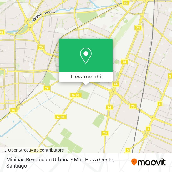 Mapa de Mininas Revolucion Urbana - Mall Plaza Oeste