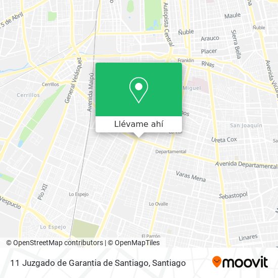 Mapa de 11 Juzgado de Garantia de Santiago