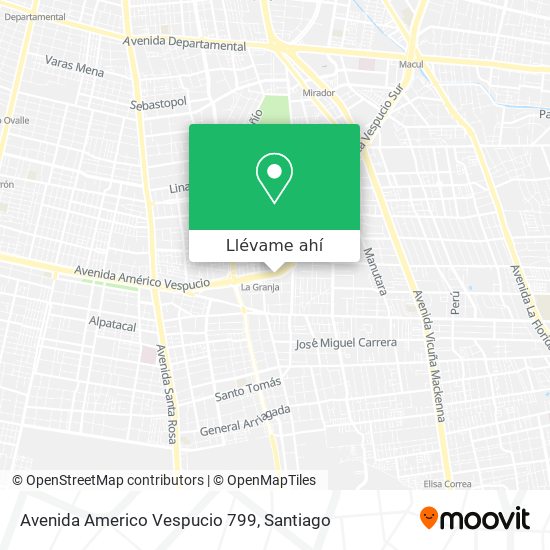 Mapa de Avenida Americo Vespucio 799