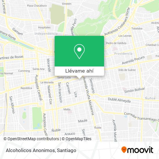 Mapa de Alcoholicos Anonimos