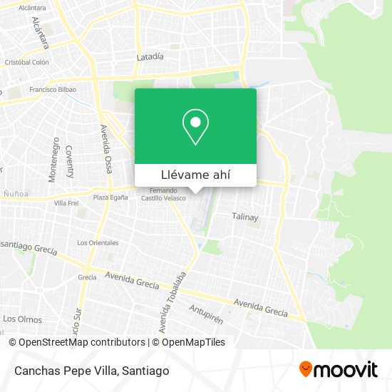 Mapa de Canchas Pepe Villa