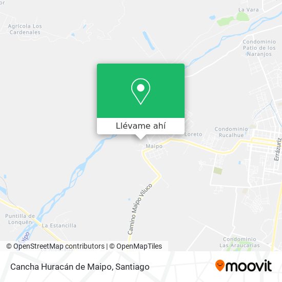 Mapa de Cancha Huracán de Maipo