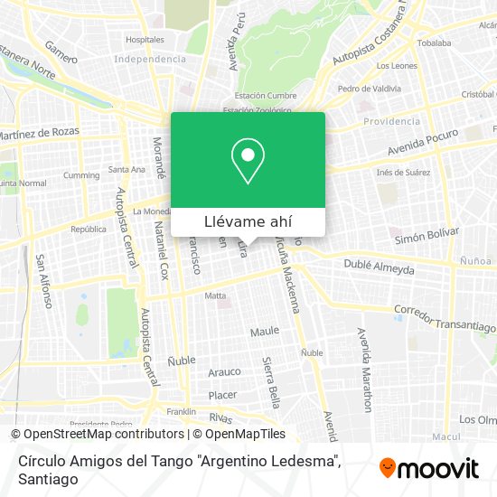 Mapa de Círculo Amigos del Tango "Argentino Ledesma"