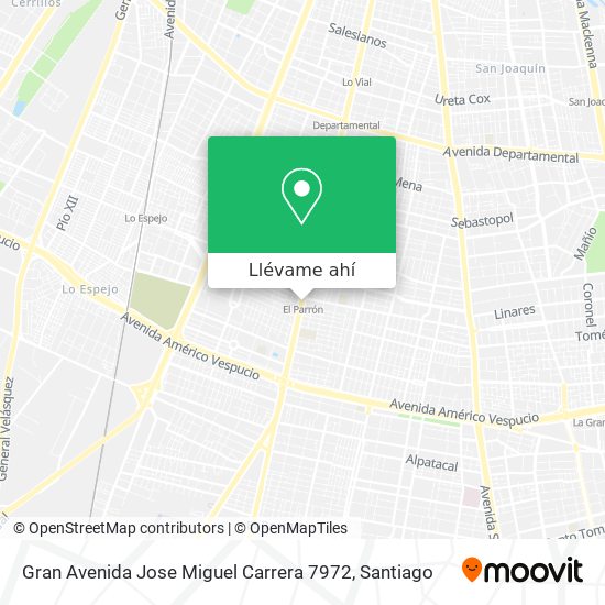 Mapa de Gran Avenida Jose Miguel Carrera 7972