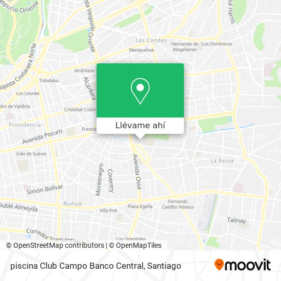 Mapa de piscina Club Campo Banco Central