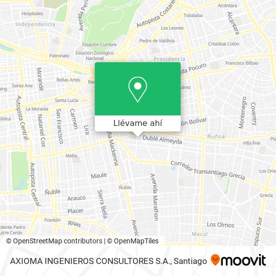 Mapa de AXIOMA INGENIEROS CONSULTORES S.A.