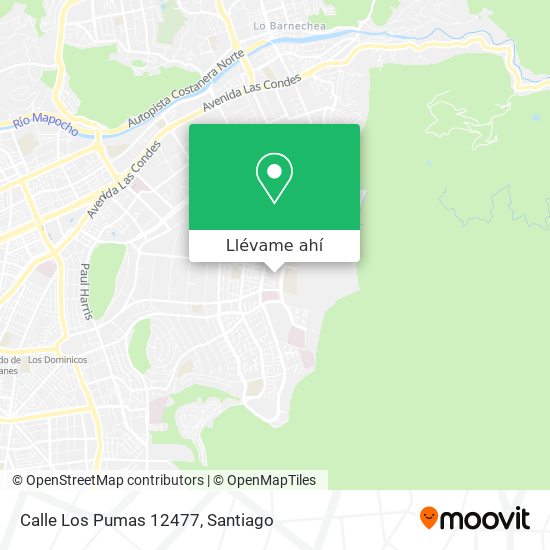 Mapa de Calle Los Pumas 12477