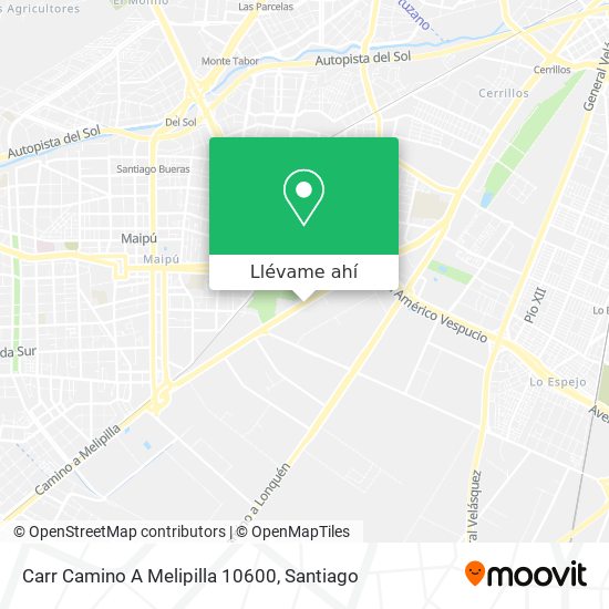 Mapa de Carr Camino A Melipilla 10600