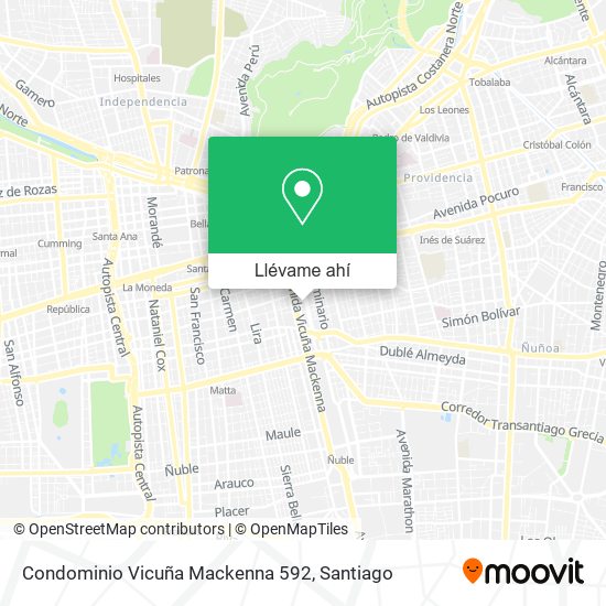 Mapa de Condominio Vicuña Mackenna 592