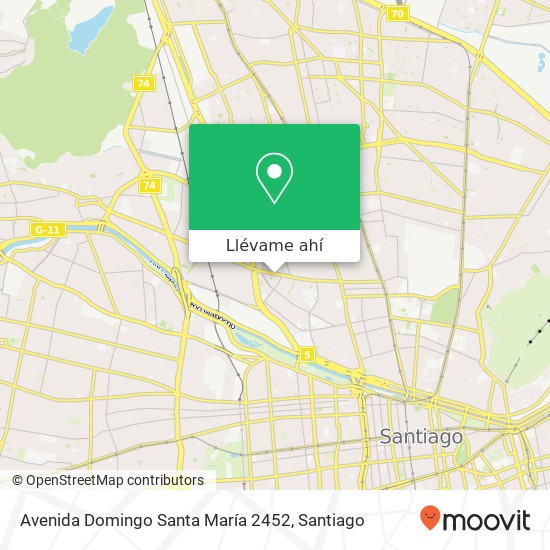 Mapa de Avenida Domingo Santa María 2452