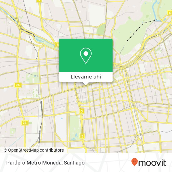 Mapa de Pardero Metro Moneda