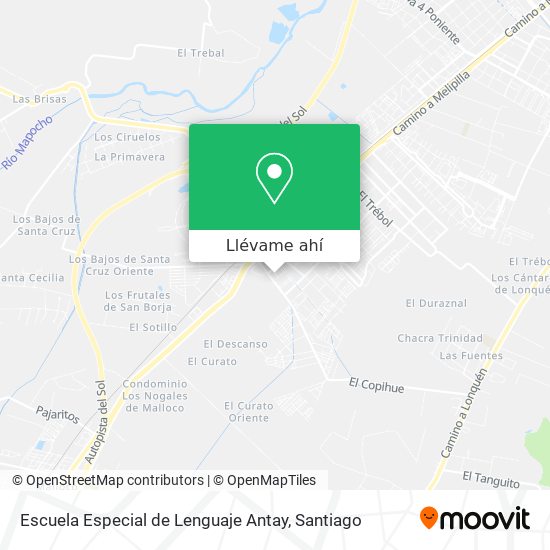 Mapa de Escuela Especial de Lenguaje Antay