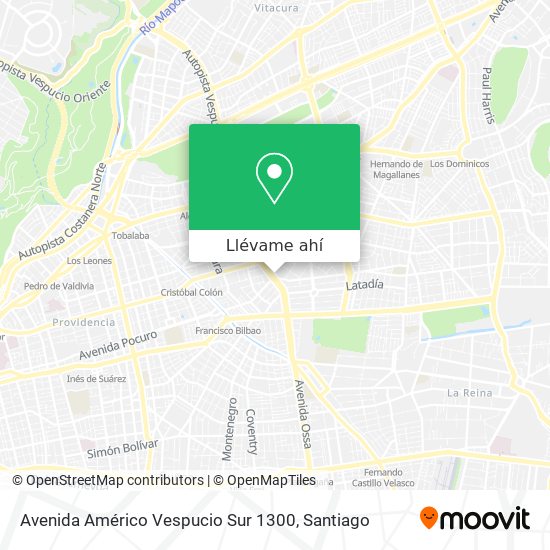 Mapa de Avenida Américo Vespucio Sur 1300