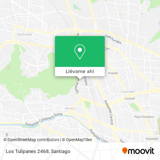Cómo llegar a Los Tulipanes 2468 en Renca en Micro o Metro?