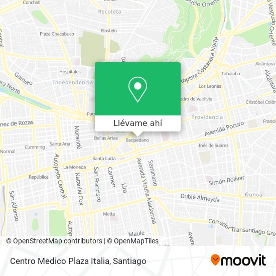 Mapa de Centro Medico Plaza Italia