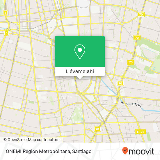 Mapa de ONEMI Region Metropolitana