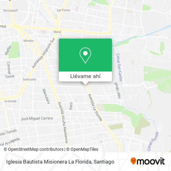 Mapa de Iglesia Bautista Misionera La Florida