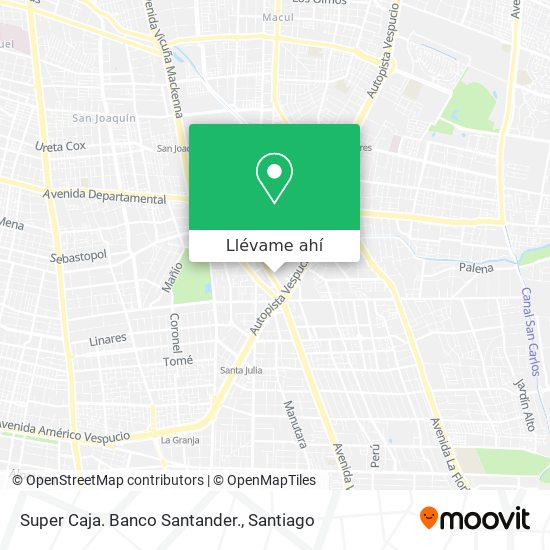 Mapa de Super Caja. Banco Santander.