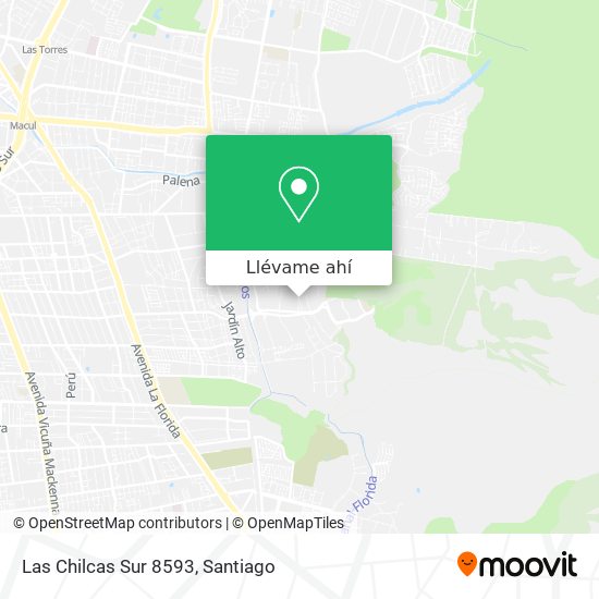Mapa de Las Chilcas Sur 8593