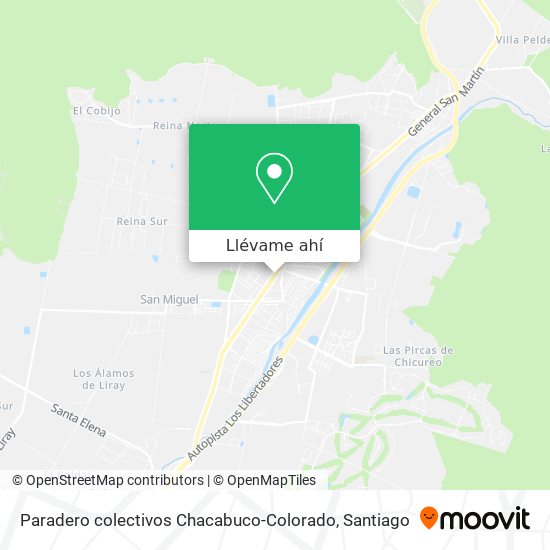 Mapa de Paradero colectivos Chacabuco-Colorado
