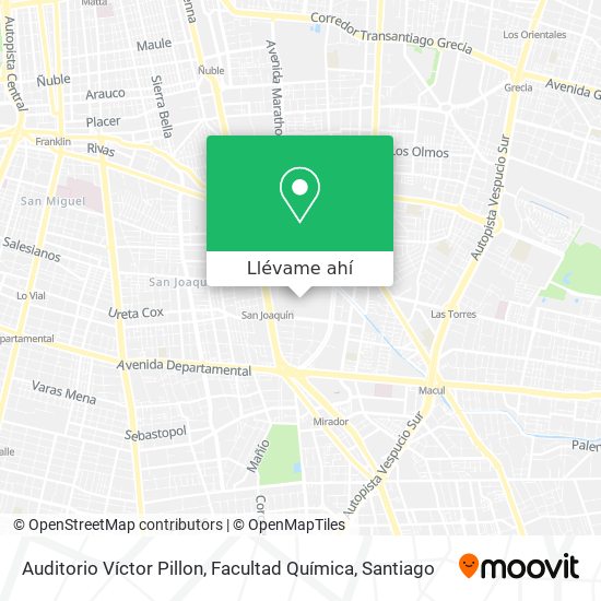 Mapa de Auditorio Víctor Pillon, Facultad Química