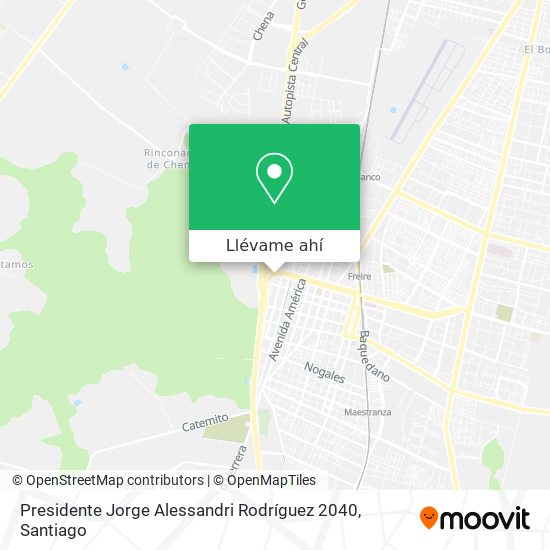Mapa de Presidente Jorge Alessandri Rodríguez 2040